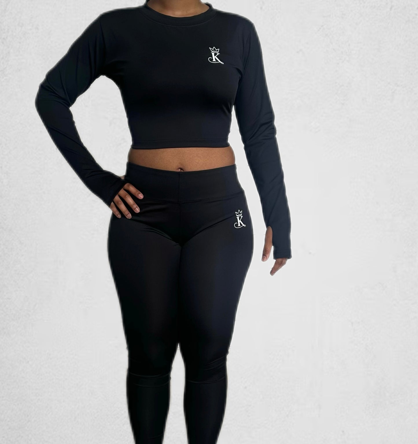 KRWN Long Sleeve Crop Top