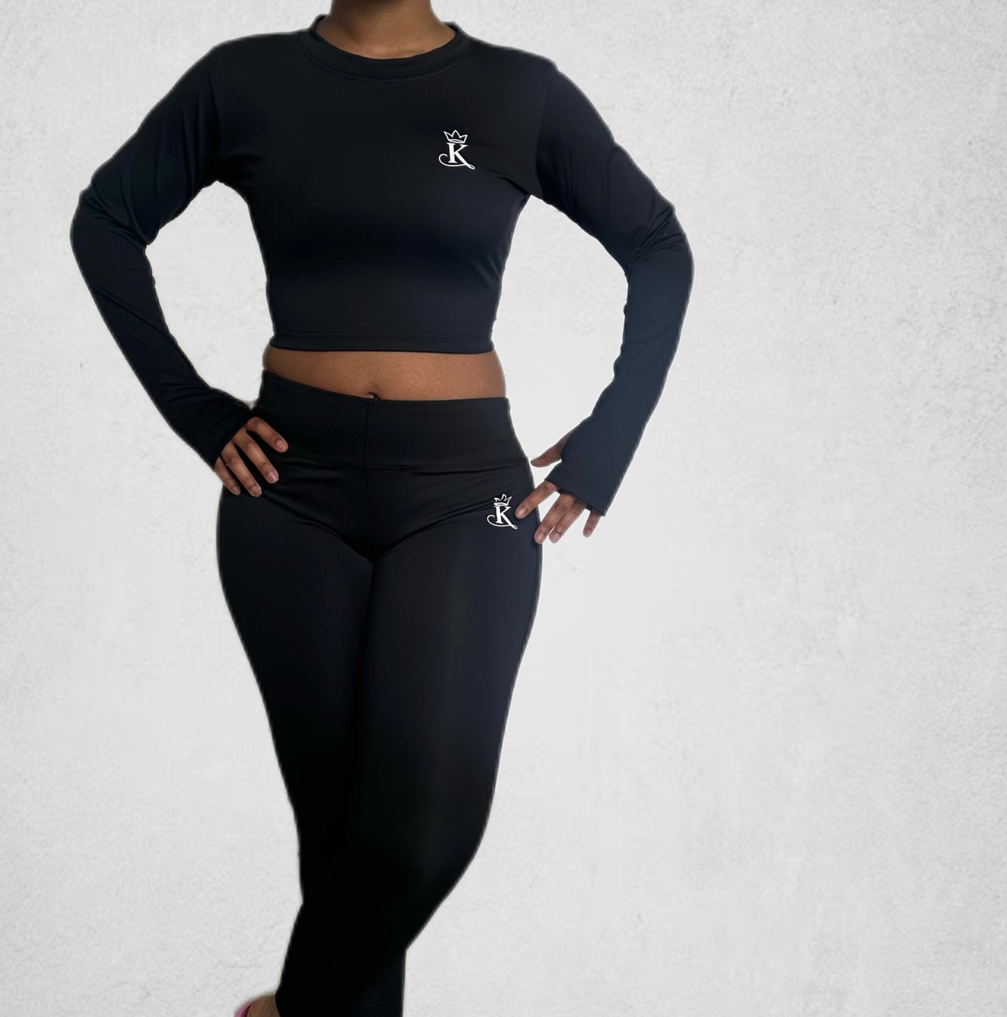 KRWN Long Sleeve Crop Top