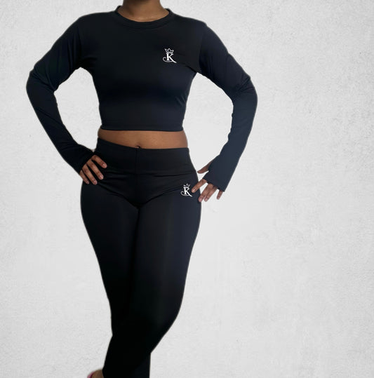 KRWN Long Sleeve Crop Top